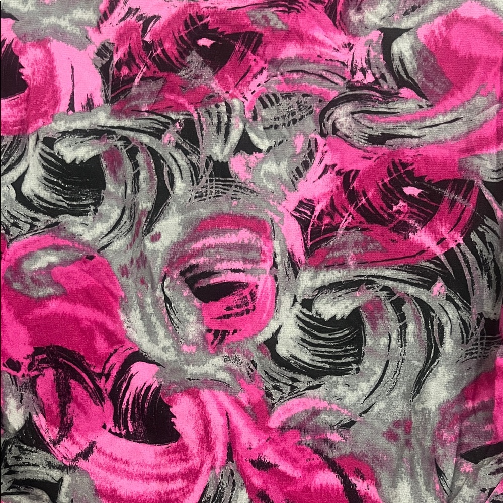 Style & Co. Pink and Gray Swirl Blouse - Picture 3 of 8